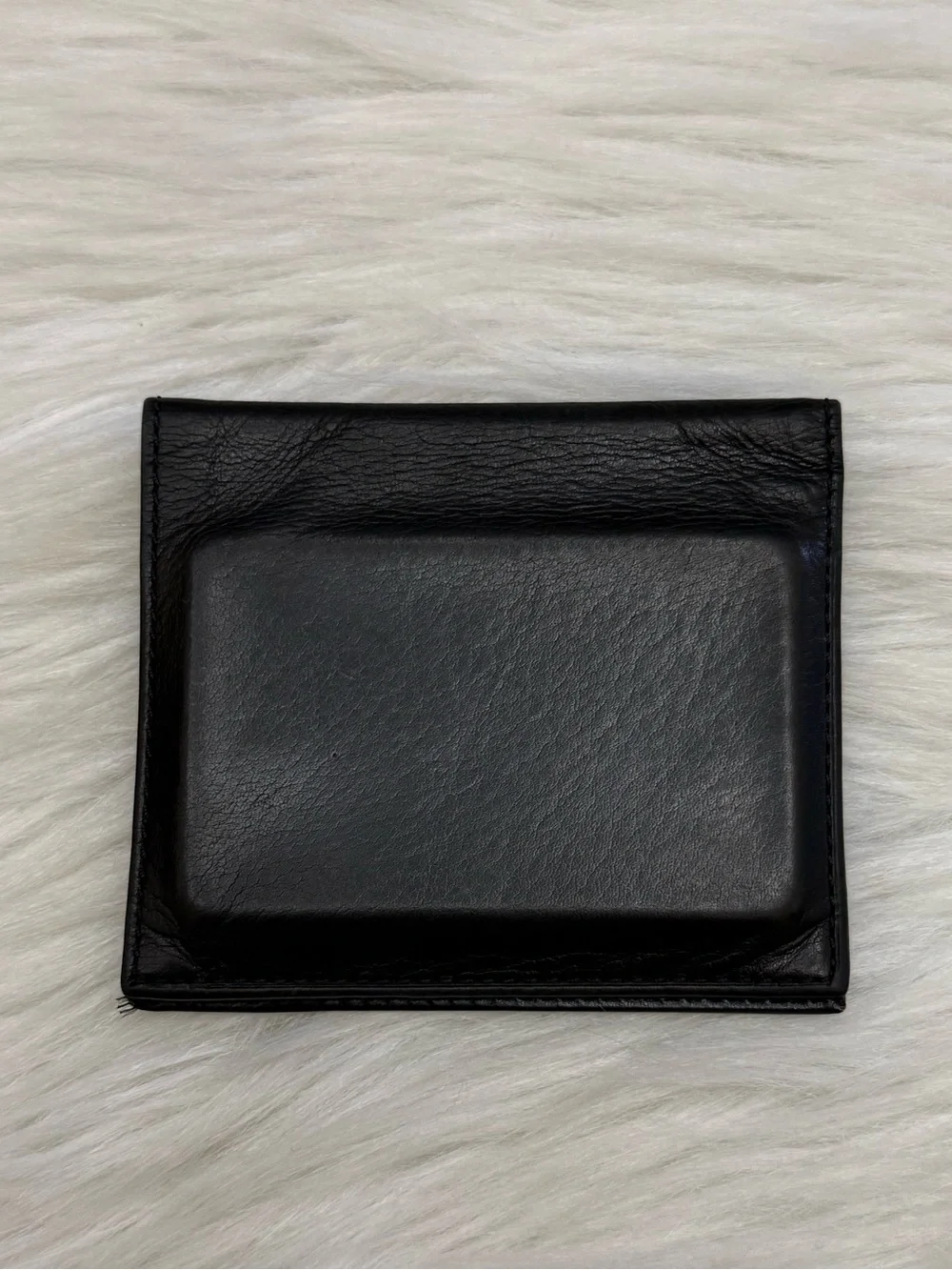 COACH - VINTAGE BLACK ALL LEATHER BIFOLD CARDHOLDER WALLET